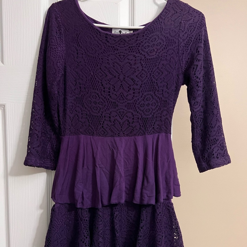 Dainty Jewells purple ruffle dress size S